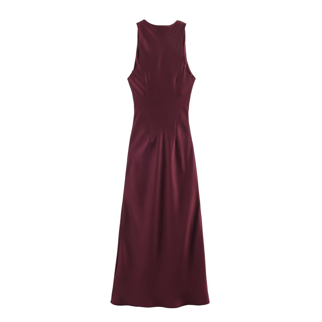 Damen elegantes Sommerkleid mit fließendem Schnitt und charmanten Rüschendetails