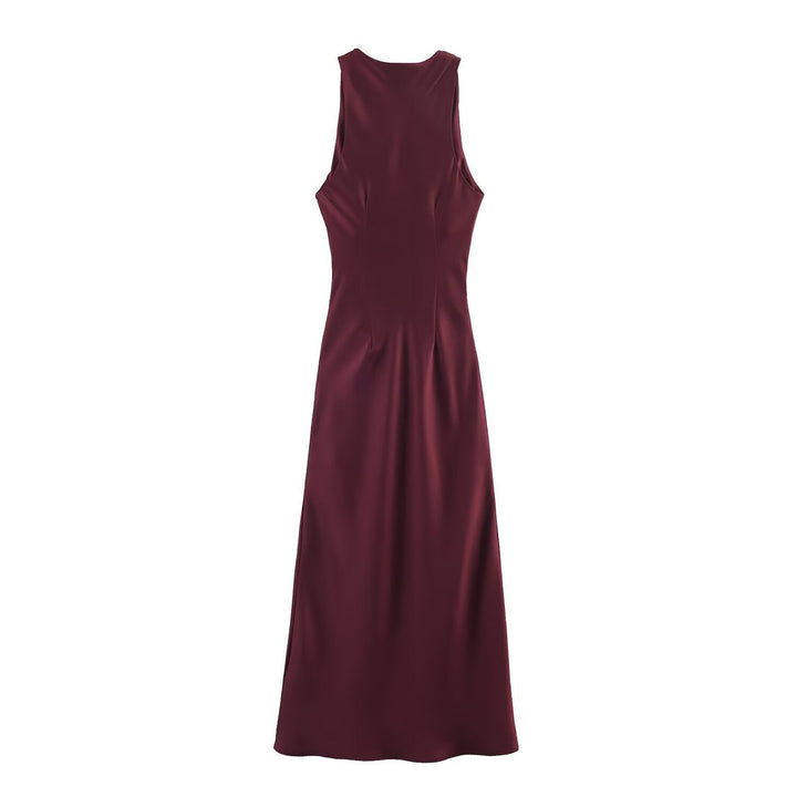 Damen elegantes Sommerkleid mit fließendem Schnitt und charmanten Rüschendetails
