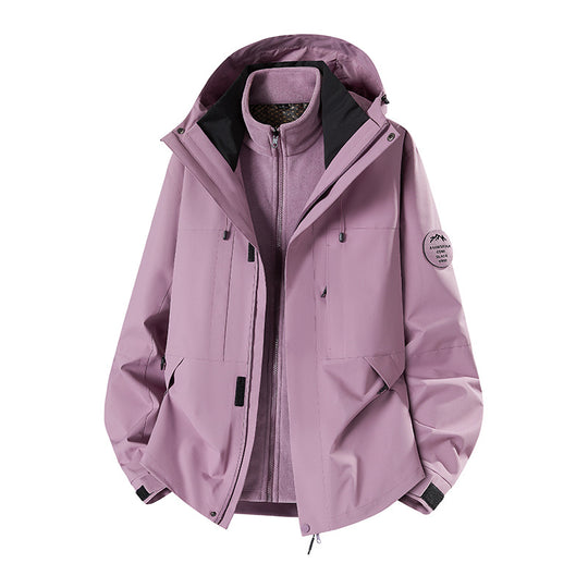 Herren Wetterfeste technische Softshell‑Trekkingjacke mit Kapuze und isolierendem Inneneinsatz Nord Taschen