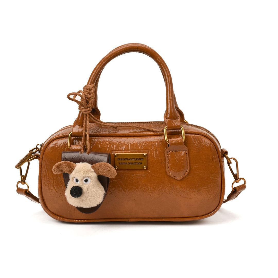 Damen hochwertige Handtasche mit liebevollem Tieranhänger Nord Taschen