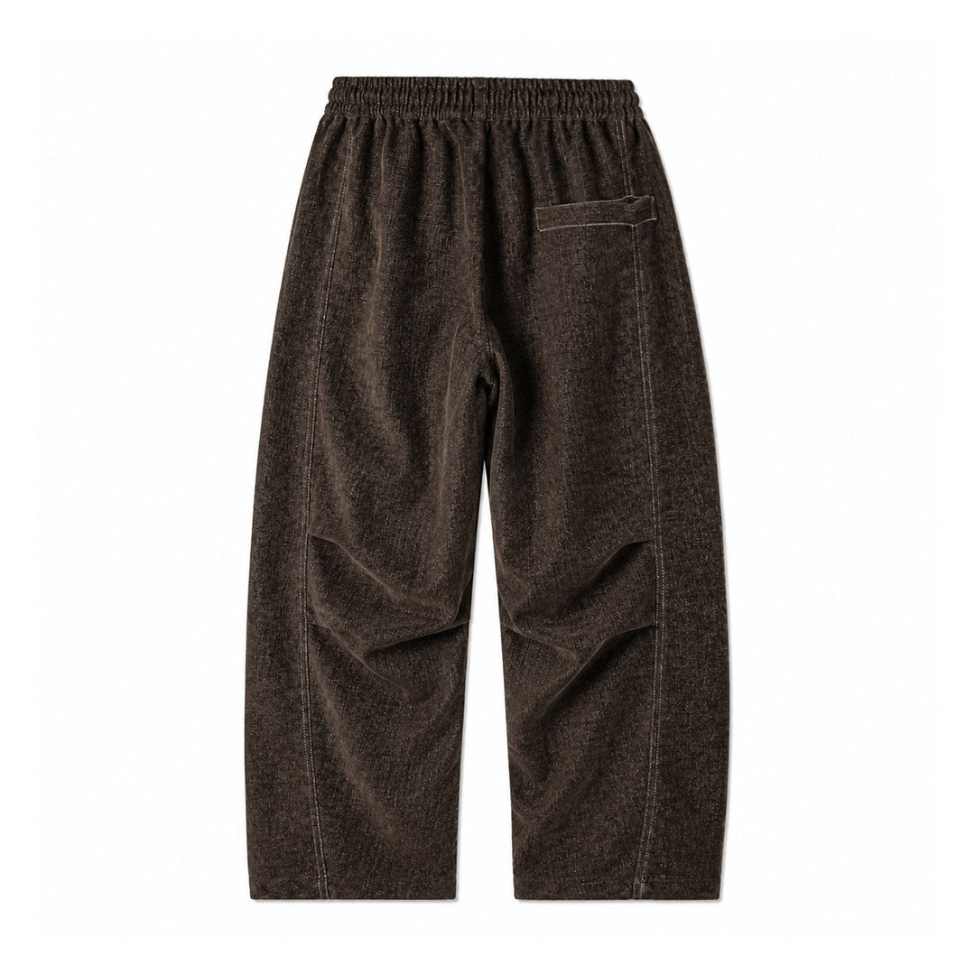 Damen Weite Relaxed-Hose aus Denim‑Optik mit elastischem Bund und Kordel Nord Taschen
