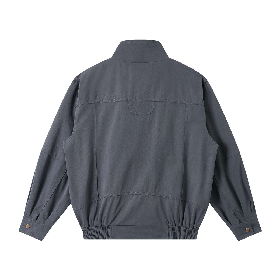 Herren Leichter Canvas-Fieldblouson mit Stehkragen, verdecktem Reißverschluss und elastischem Saum Nord Taschen