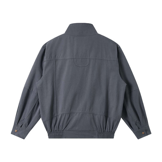 Herren Leichter Canvas-Fieldblouson mit Stehkragen, verdecktem Reißverschluss und elastischem Saum Nord Taschen