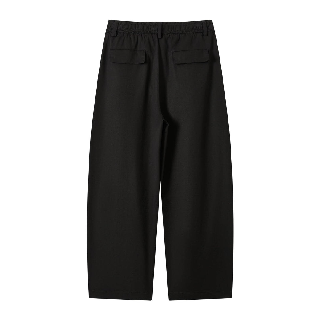 Damen weite Culotte-Hose mit elastischem Bund und Tunnelzug Nord Taschen