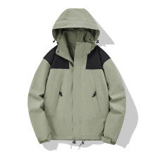 Herren wasserabweisende Softshell‑Jacke mit Kapuze, verstellbarem Saum und Multifunktionstaschen Nord Taschen