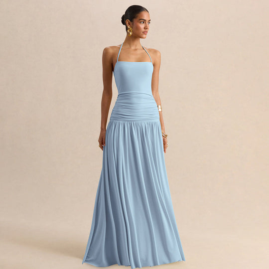 Damen Elegantes Maxikleid mit rüschiertem Oberteil und zarter Silhouette Nord Taschen