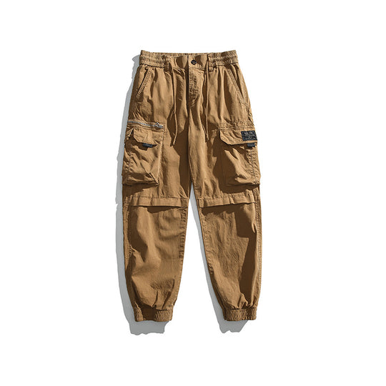 Herren Multifunktionale Cargo-Jogginghose mit Tunnelzugbund, Kniepaneelen und Mehrfachtaschen Nord Taschen