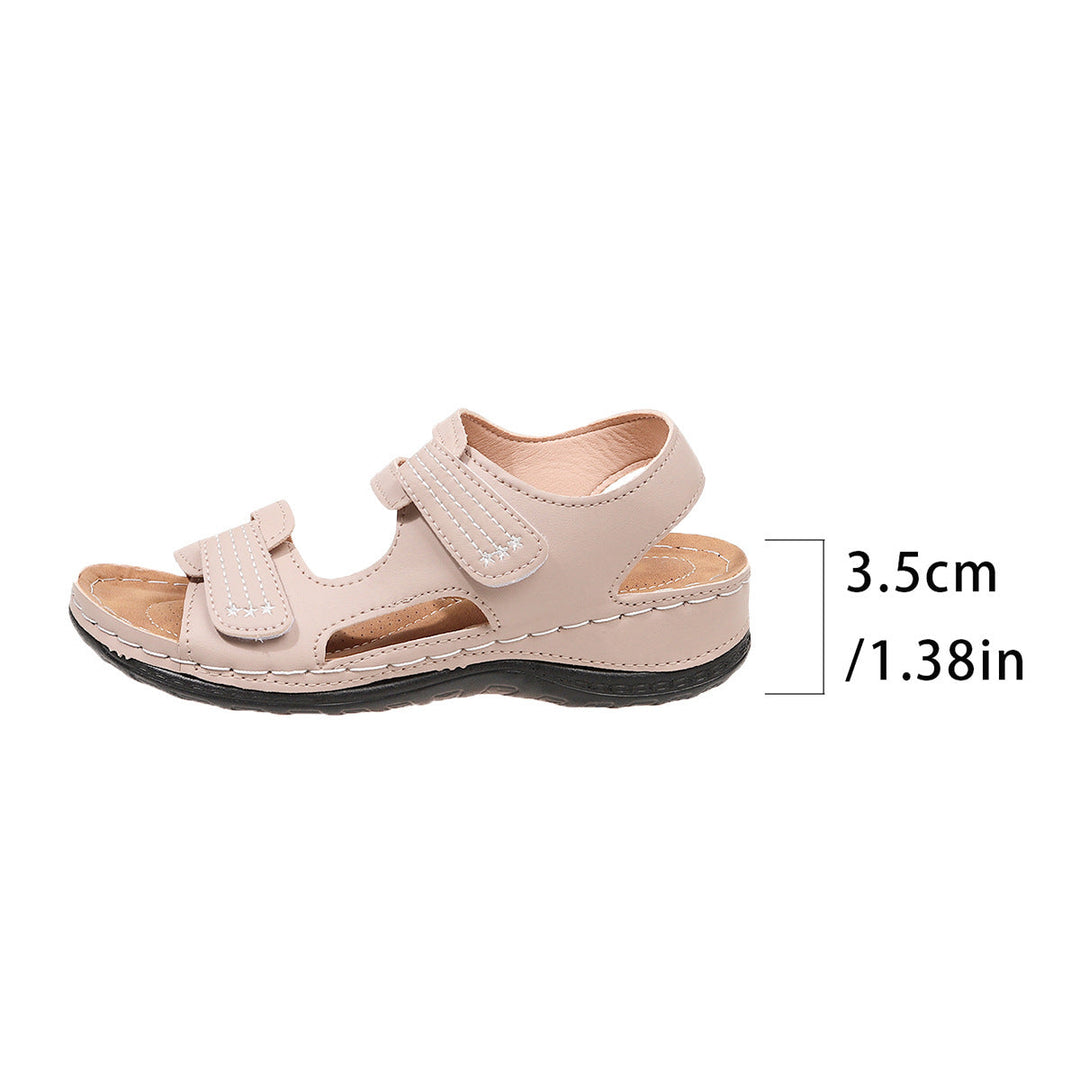 Damen bequeme Sandalen mit verstellbaren Klettverschlüssen und komfortablem Fußbett