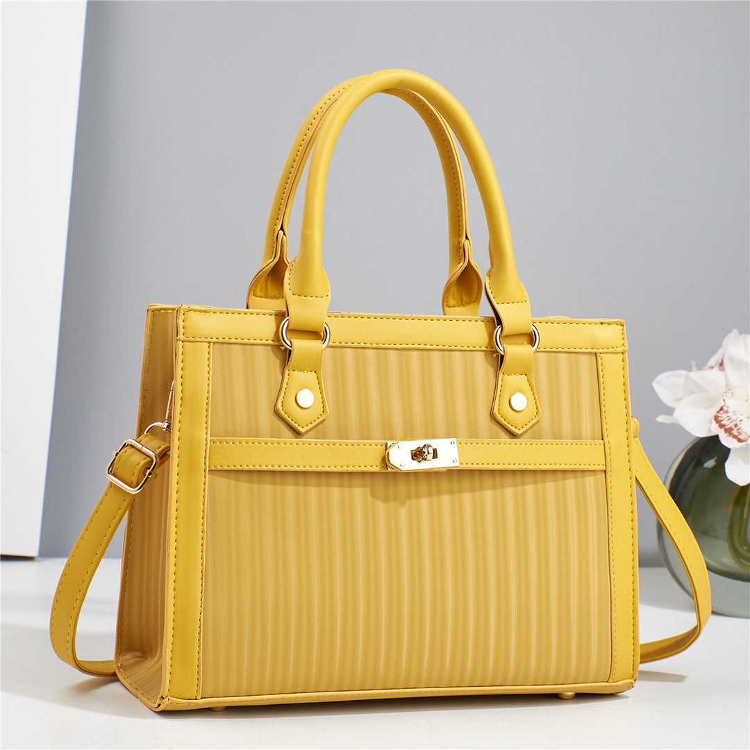 Damen elegante Handtasche mit Rippstruktur und abnehmbarem Schultergurt Nord Taschen
