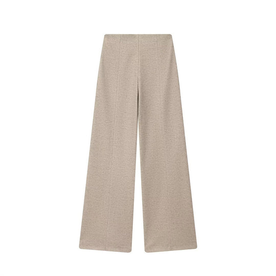 Damen 30+ Hochtaillierte weite Palazzo‑Hose aus Wollmix mit Bügelfalte Nord Taschen