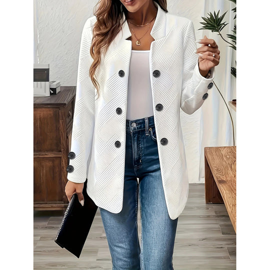 Damen Taillierter Longblazer mit strukturierter Stepp-Optik Nord Taschen