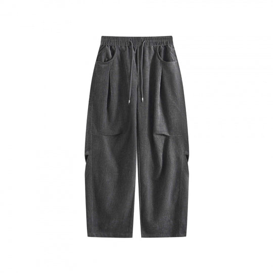 Damen Weite High‑Waist-Hose mit Tunnelzug und großen aufgesetzten Taschen Nord Taschen