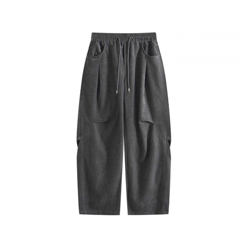 Damen Weite High‑Waist-Hose mit Tunnelzug und großen aufgesetzten Taschen Nord Taschen
