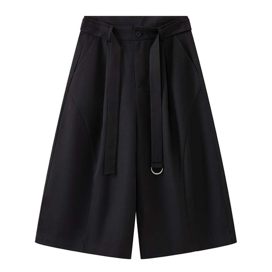 Damen Weite High‑Waist Bundfalten-Culotte mit D‑Ring-Bindegürtel Nord Taschen