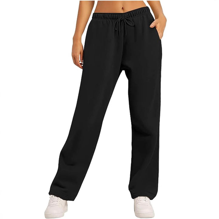 Damen bequeme Sporthose mit elastischem Bund und praktischen Taschen