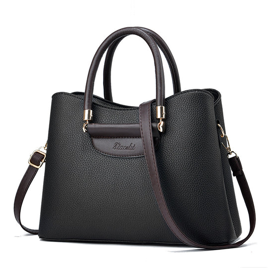 Damen edle Handtasche mit strukturiertem Leder und abnehmbarem Schulterriemen Nord Taschen