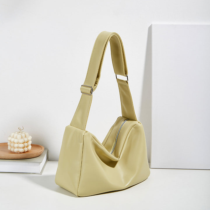 Damen Umhängetasche aus hochwertigem Kunstleder mit innovativem Faltendesign Nord Taschen