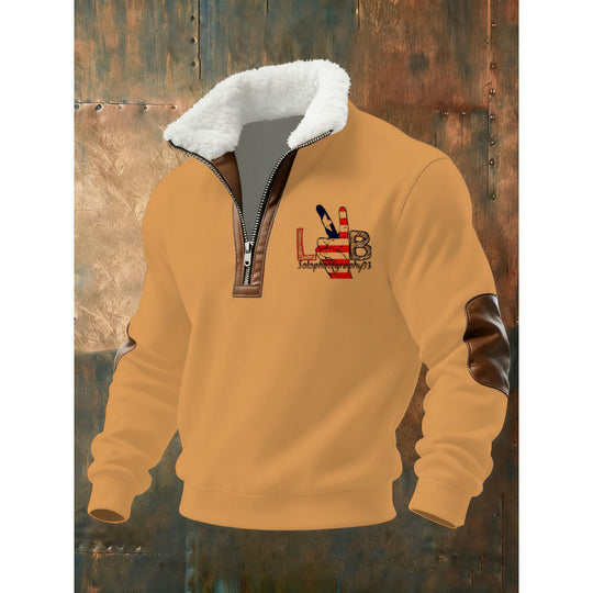 Herren Klassischer Kapuzenpullover mit Fleece-Detail Nord Taschen