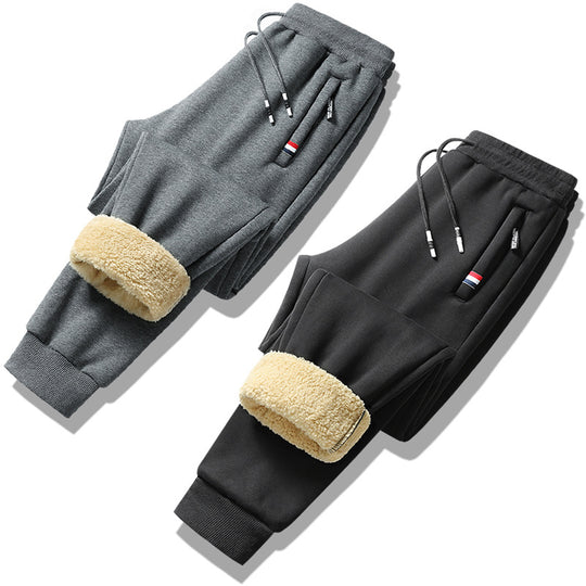 Herren Fleecegefütterte Jogginghose mit Teddyinnenfutter, Kordelzug und schmaler Bündchenpassform Nord Taschen