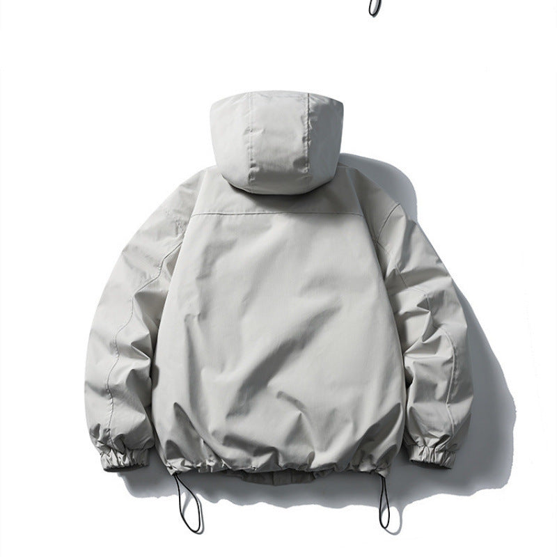 Unisex Wasserdichte technische Kapuzenjacke mit Mehrfach‑Taschen und verstellbarem Saum Nord Taschen