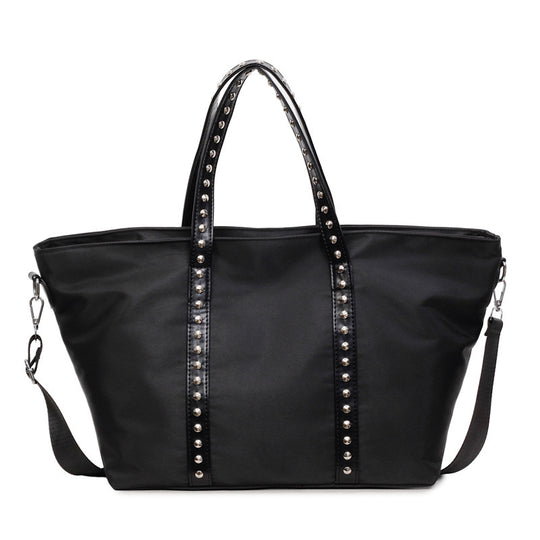 Damen elegante Shopper-Tasche mit Nieten und verstellbarem Schulterriemen Nord Taschen