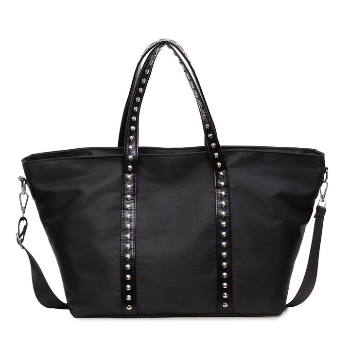 Damen elegante Shopper-Tasche mit Nieten und verstellbarem Schulterriemen Nord Taschen