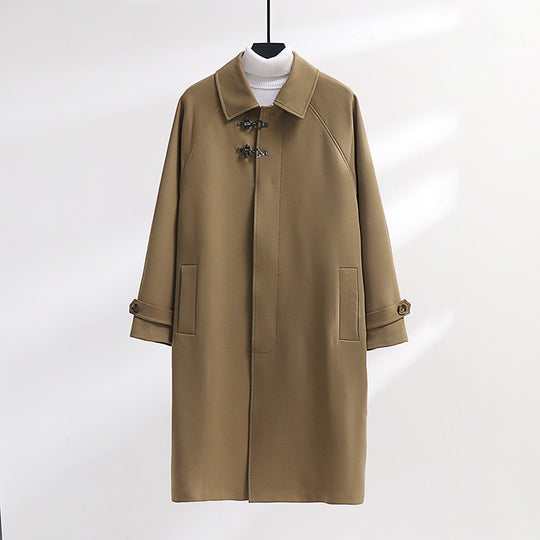 Damen Longline-Mantel mit Knebelverschluss und Raglanärmeln Nord Taschen