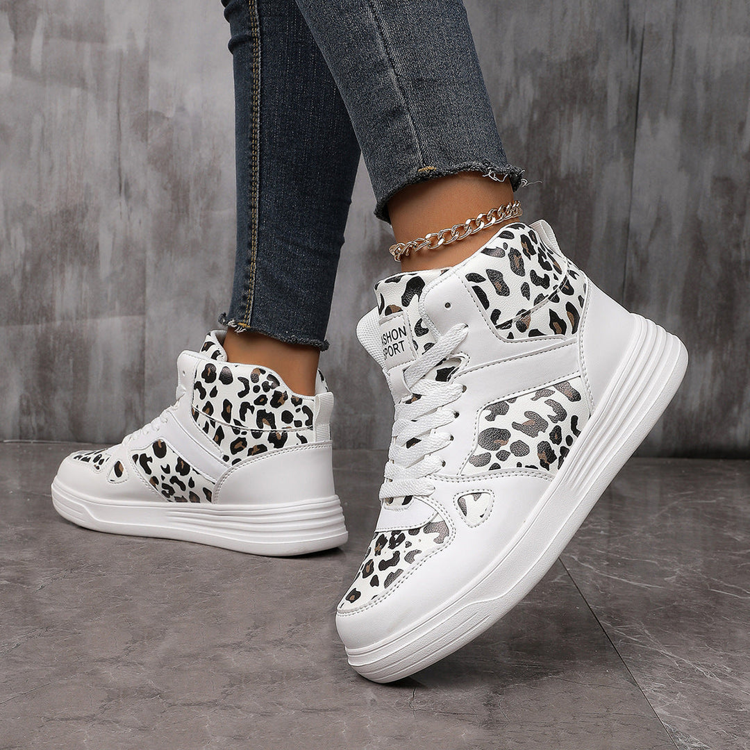Damen Hochmodische Sneaker im Leoparden-Design