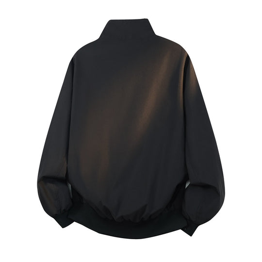 Damen Blouson‑Jacke im Oversize‑Schnitt mit Ballonärmeln, Stehkragen & elastischem Bund Nord Taschen