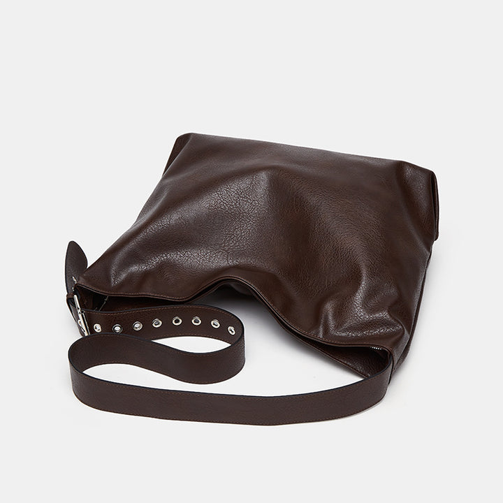Damen Hobo-Tasche aus hochwertigem Kunstleder mit ergonomischem Tragegriff Nord Taschen