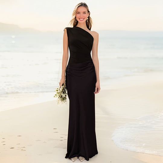 Elegantes One-Shoulder Maxikleid - Vittorelli