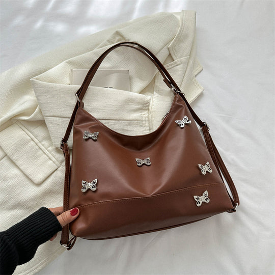 Damen Hobo-Tasche mit verspielten Schmetterlingsapplikationen und verstellbarem Schulterriemen Nord Taschen