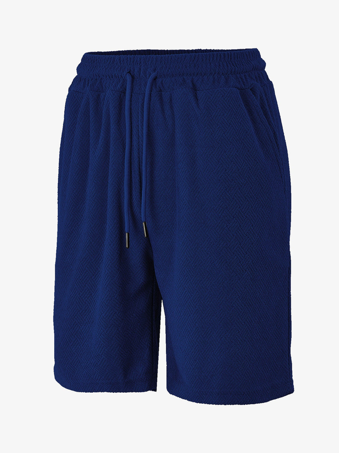 Herren nan Frottee-Shorts mit Fischgrätstruktur, elastischem Kordelbund und Seitentaschen Nord Taschen