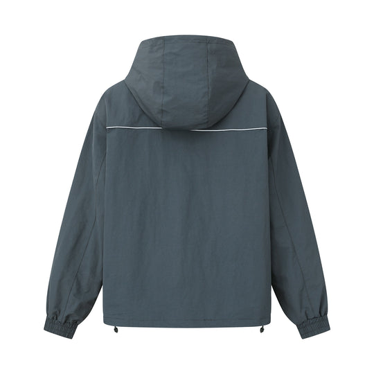 Unisex Leichtgewichtiger Boxy-Kapuzenblouson mit Zwei‑Wege‑Reißverschluss und Kordelzugsaum Nord Taschen