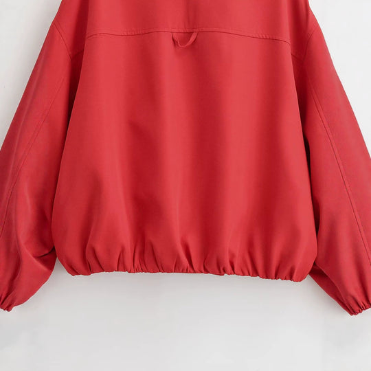Damen Oversized Kimono-Übergangsjacke mit Raglanärmeln und elastischem Saum Nord Taschen