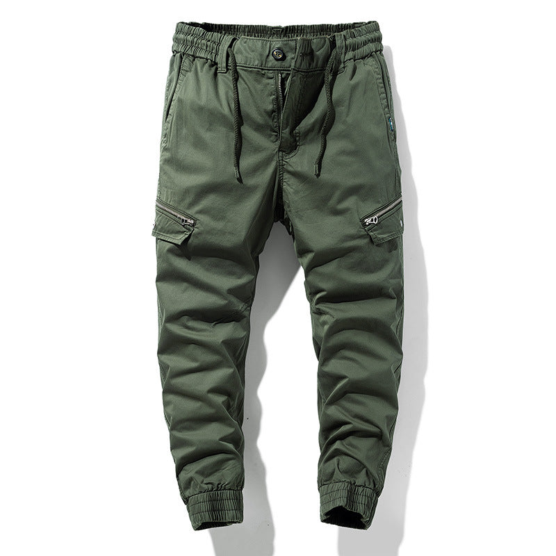 Herren Multifunktionale Cargo-Jogginghose mit Tunnelzugbund, Reißverschluss-Taschen und geripptem Knöchelbündchen Nord Taschen