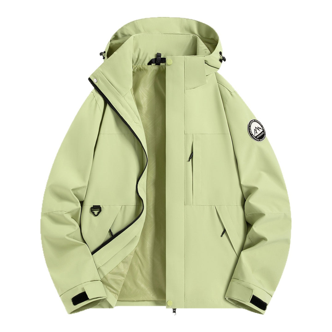 Damen Wasserfeste technische Kapuzenjacke mit verschweißten Nähten und verstellbaren Bündchen Nord Taschen