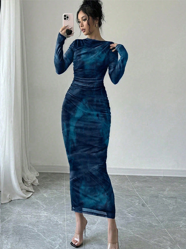Damen Elegantes Wickelkleid mit Struktur Nord Taschen
