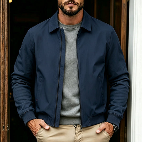 Herren Modische Freizeitjacke mit Stehkragen Nord Taschen
