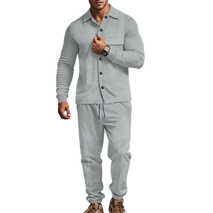 Herren modisches Zweiteiler Freizeitanzug mit strukturiertem Design