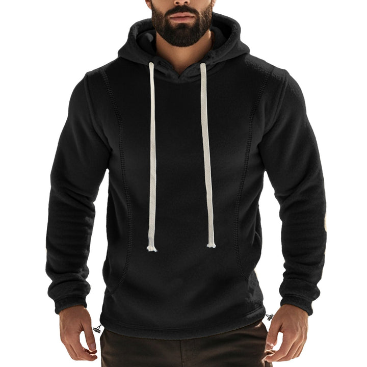 Kapuzenpullover Herren sportlich mit Kontrastnähten