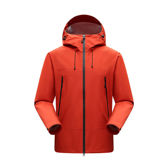Herren Minimalistische technische dreilagige Softshelljacke mit versiegelten Nähten und wasserdichtem Frontreißverschluss Nord Taschen