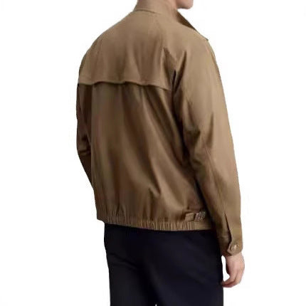 Herren Kurzblouson im Military-Style aus technischem Baumwollmischgewebe mit Stehkragen und verdeckter Reißverschlussblende Nord Taschen
