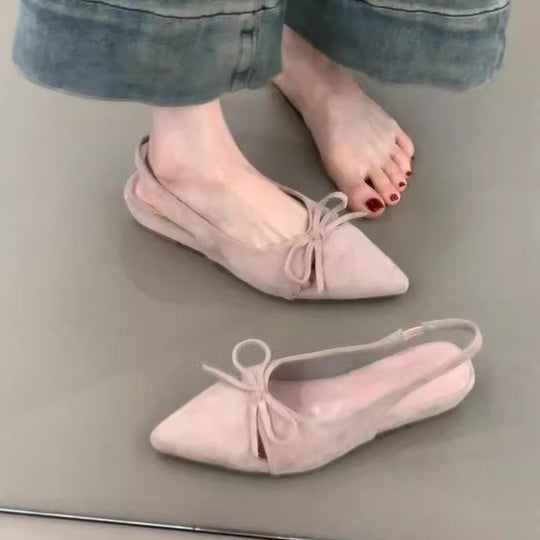 Damen Sling-Ballerinas mit dekorativem Schleifendetail und komfortablem Fußbett