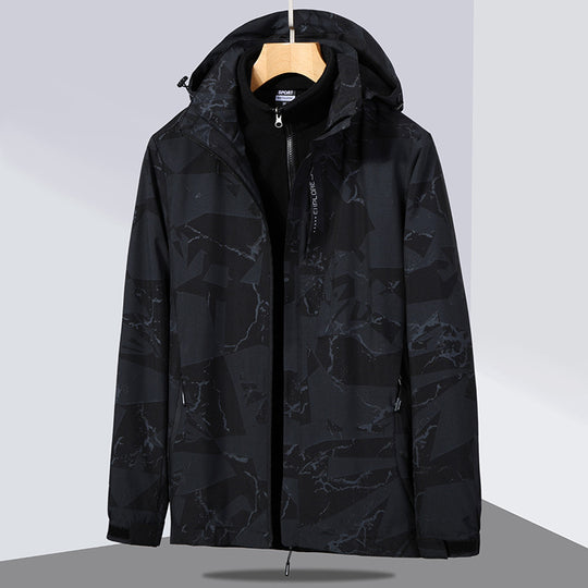 Damen zweilagige Softshelljacke mit abnehmbarer Fleece-Innenjacke und Kapuze Nord Taschen