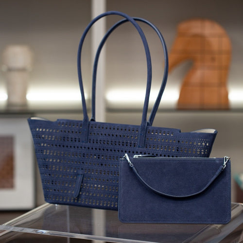 Damen geräumige und luftige Shopper-Tasche mit abnehmbarem Kosmetiktäschchen Nord Taschen