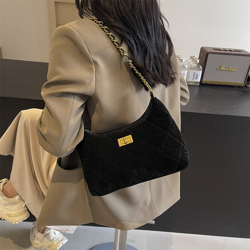 Damen elegante Schultertasche mit trendigem Steppmuster Nord Taschen