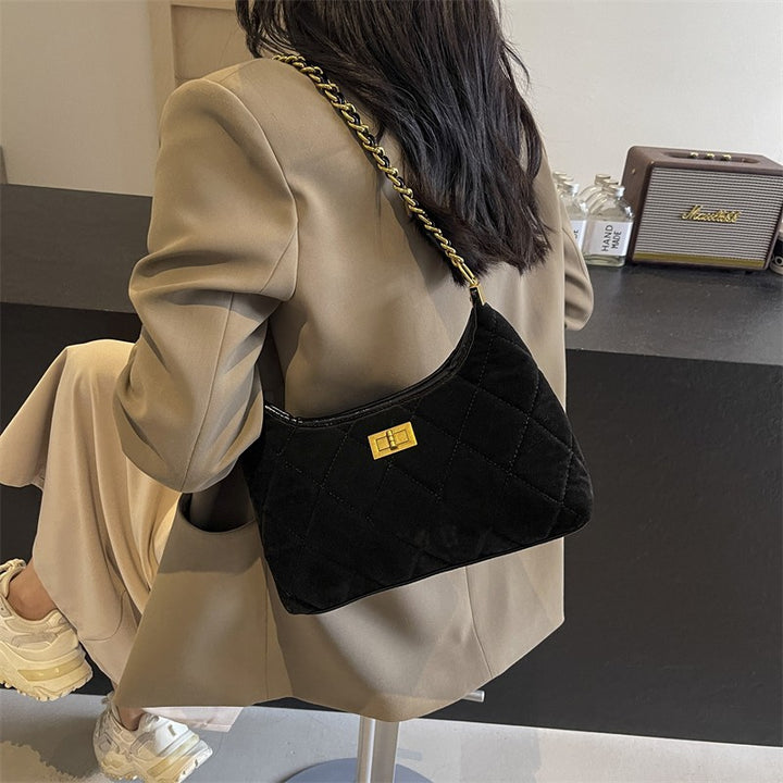 Damen elegante Schultertasche mit trendigem Steppmuster Nord Taschen