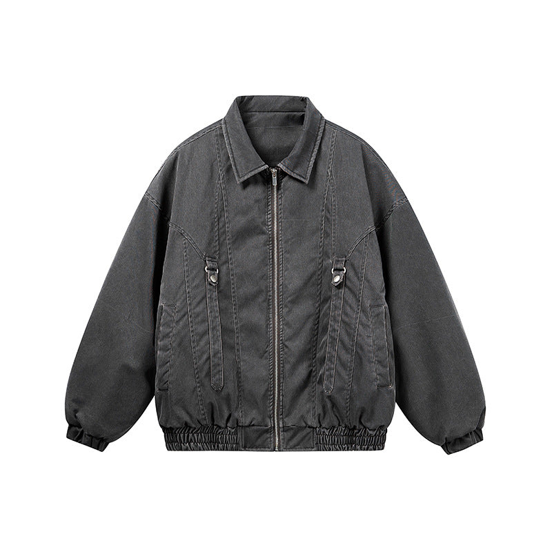 Unisex Oversize-Bomberjacke im Canvas-Look mit Reißverschluss, elastischem Saum und D-Ring-Details Nord Taschen