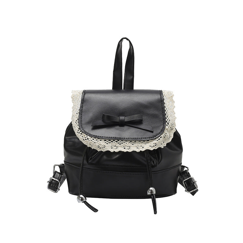 Damen Rucksackhandtasche mit romantischem Spitzenaufsatz und niedlichem Schleifenakzent Nord Taschen